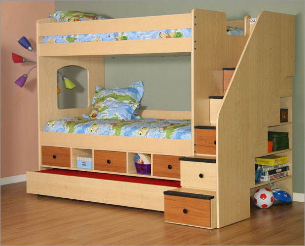 Bunk Beds with Stairs and Storage
